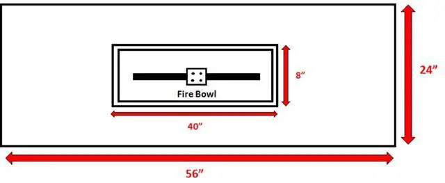 Alt view image 3 of 6 - Rectangular Concrete Propane Fire Pit Table with Fiber Reinforcement