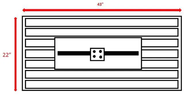 Alt view image 3 of 7 - 43" Metal Rectangular Fire Pit  Outdoor Patio Heating Table