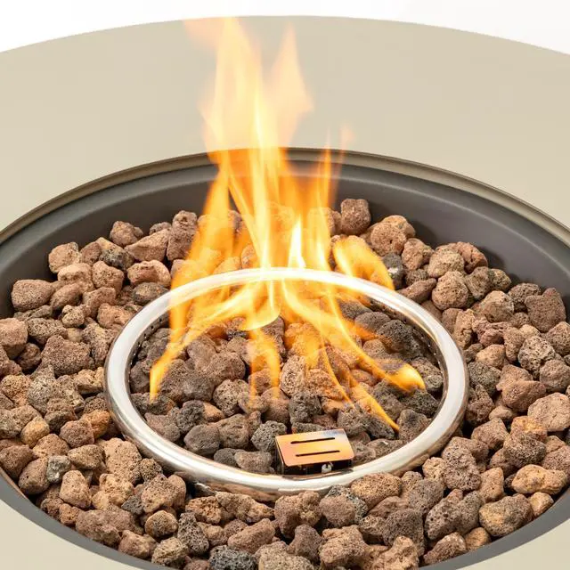 Alt view image 4 of 7 - 36_inch Round Iron Fire Pit Table