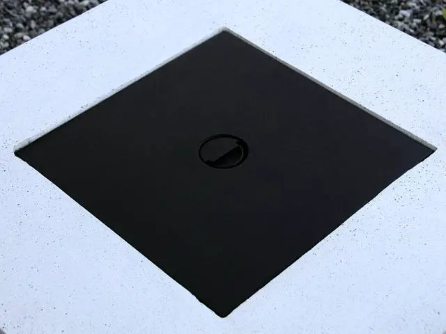 Alt view image 7 of 7 - 25" H Outdoor Patio Propane Gas Fire Pit Table - 50,000 BTU High-temperature-resistant carving process for environmentally friendly materials with the effect of charcoal grain