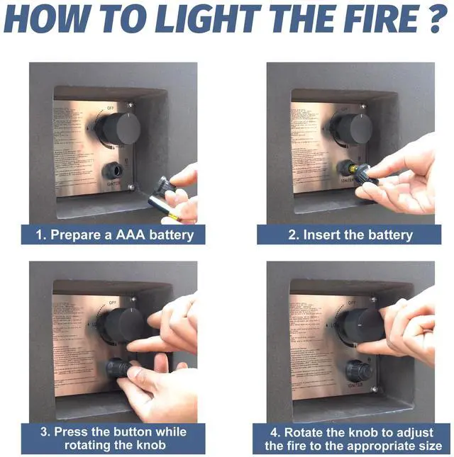 Alt view image 6 of 7 - 42 Inch Outdoor Concrete Propane gas Fire Pit bowl in Antique white color