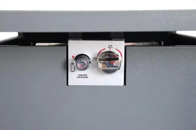 Alt view image 3 of 6 - 25" H x 30" W Steel Outdoor Fire Pit Table with Lid