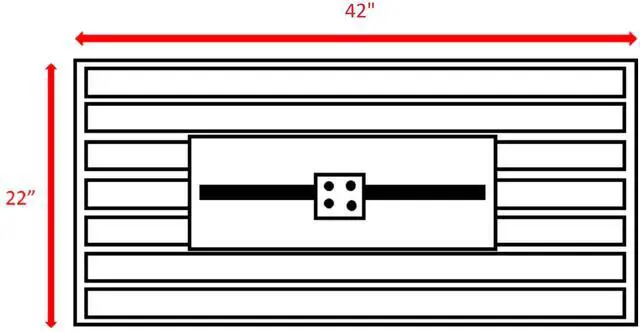Alt view image 5 of 5 - 43" Smoked Glass Metal Rectangle Fire Pit