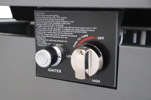 Alt view image 3 of 5 - 43" Smoked Glass Metal Rectangle Fire Pit