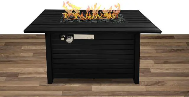 Main image of Steel Propane/Natural Gas Outdoor Fire Pit Table with Lid