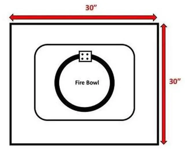 Alt view image 6 of 6 - 30 Inch White Steel Propane/natural Gas Firepit Table