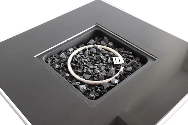 Alt view image 4 of 6 - 30 Inch White Steel Propane/natural Gas Firepit Table