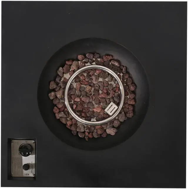 Main image of RODEO SQUARE MGO FIRE PIT TOP 40,000BTU TANK INSIDE