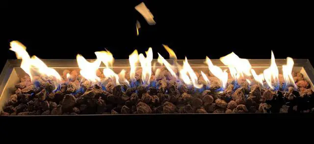 Alt view image 4 of 5 - Steel Propane/Natural Gas Outdoor Fire Pit Table with Lid