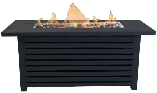 Main image of Steel Propane/Natural Gas Outdoor Fire Pit Table with Lid