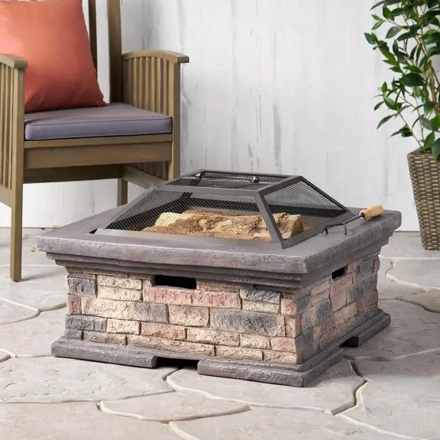 Alt view image 4 of 7 - MGO 29  SQUARE WOOD BURNING FIRE PIT
