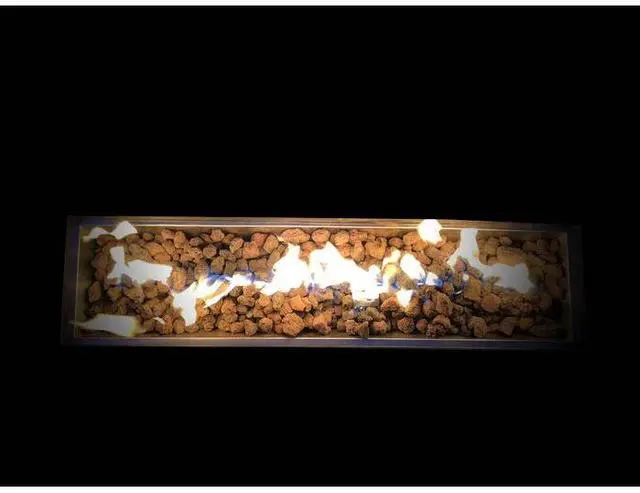 Alt view image 3 of 7 - 25'' H x 42'' W Steel Propane Outdoor Fire Pit Table with Lid