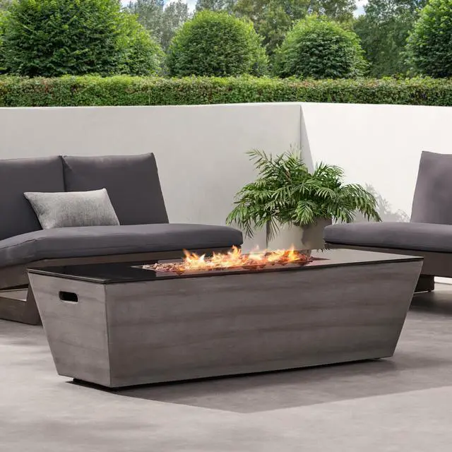 Alt view image 6 of 7 - 56" RECTANGLE MGO FIRE PIT - 50 000 BTU