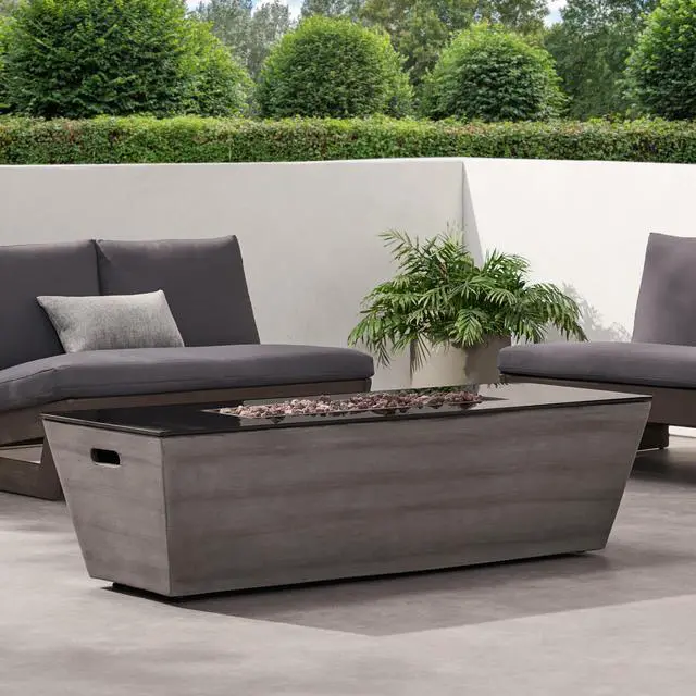 Alt view image 7 of 7 - 56" RECTANGLE MGO FIRE PIT - 50 000 BTU