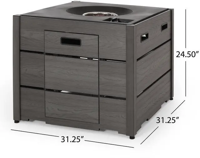 Alt view image 2 of 7 - ARCHIE SQUARE WPC FIRE PIT BASE