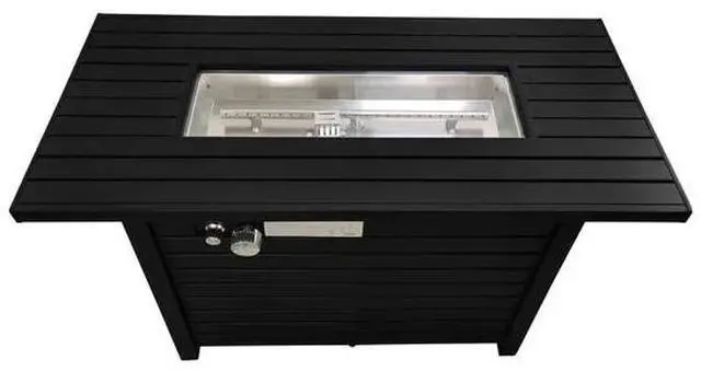 Alt view image 3 of 5 - 24" H Steel Propane Outdoor Fire Pit Table With Lid - CM-1124