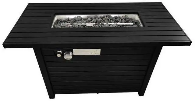 Alt view image 5 of 5 - 24" H Steel Propane Outdoor Fire Pit Table With Lid - CM-1124