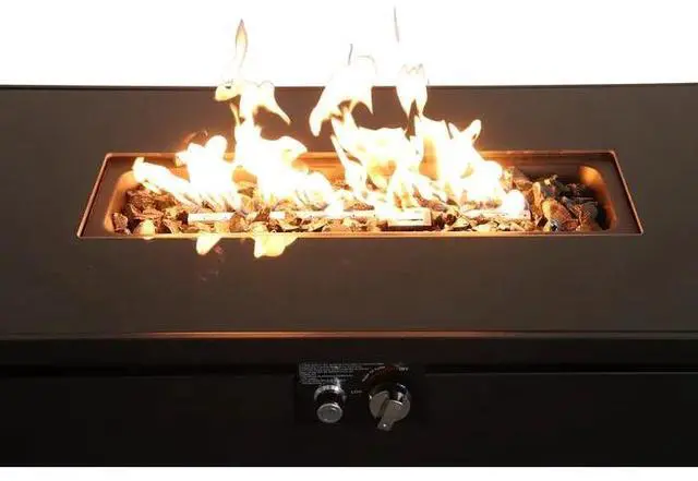 Alt view image 5 of 6 - 25" H x 42" W Steel Outdoor Fire Pit Table with Lid