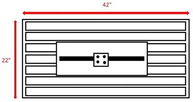 Alt view image 7 of 7 - 42" Smoked Glass Metal Rectangle Fire Pit (Black)