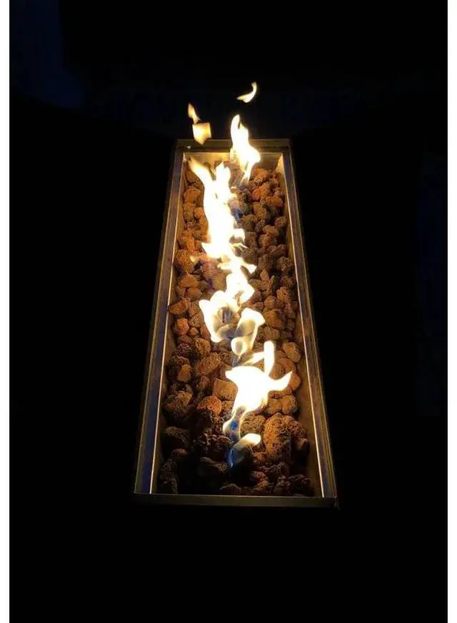 Alt view image 3 of 7 - 25" H x 42" W Steel Outdoor Fire Pit Table with Lid (Black)