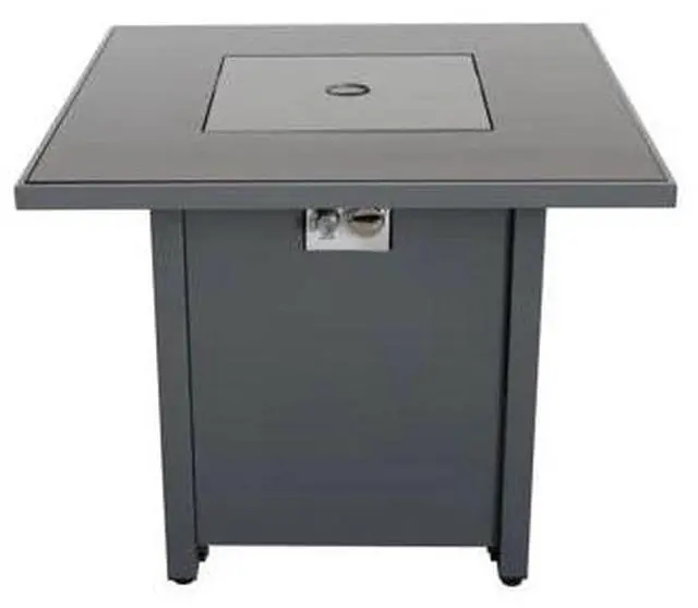 Main image of 25'' H x 30'' W Steel Outdoor Fire Pit Table with Lid
