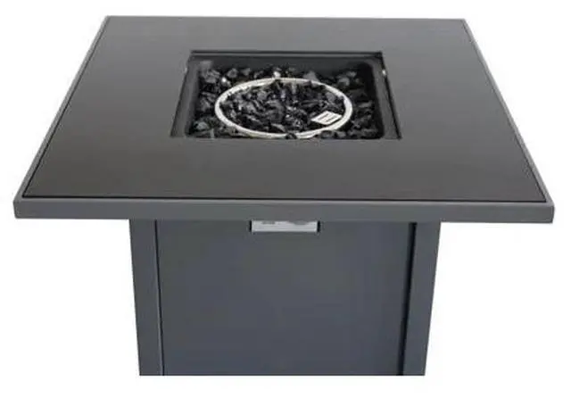 Alt view image 3 of 6 - 25'' H x 30'' W Steel Outdoor Fire Pit Table with Lid
