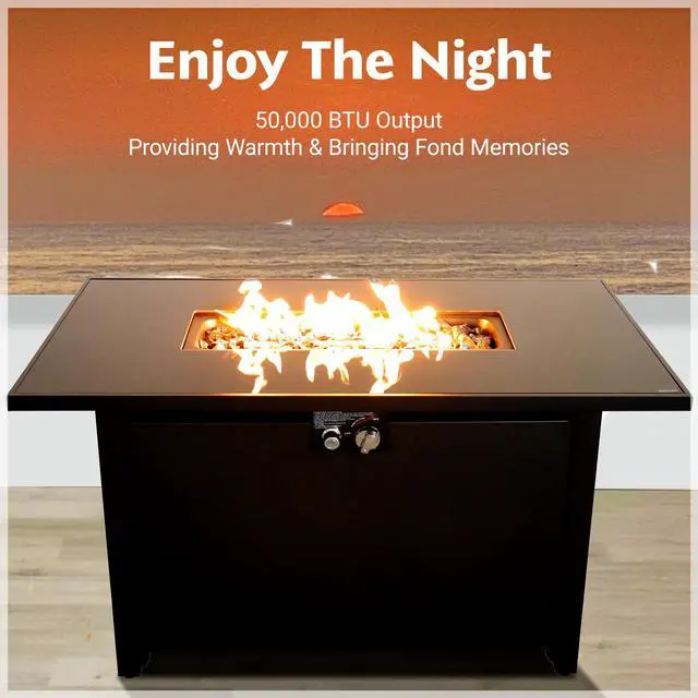 Alt view image 3 of 6 - 25" H x 42" W Steel Outdoor Fire Pit Table with Lid