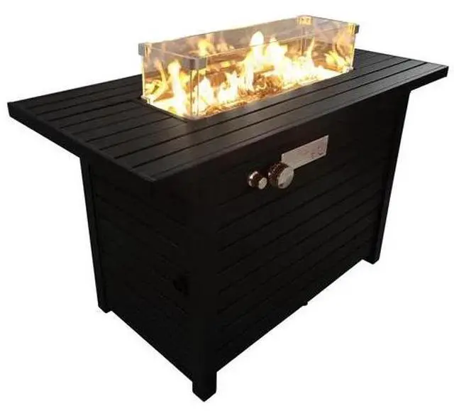 Alt view image 2 of 5 - 24" Steel Propane Fire Pit Table with Cover