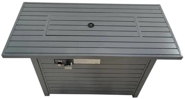 Alt view image 3 of 7 - Outdoor 24" Gas Fire Pit Table with Lid  Durable Steel Construction