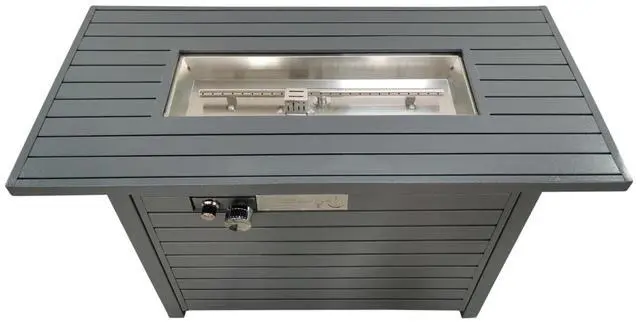 Alt view image 2 of 7 - Outdoor 24" Gas Fire Pit Table with Lid  Durable Steel Construction