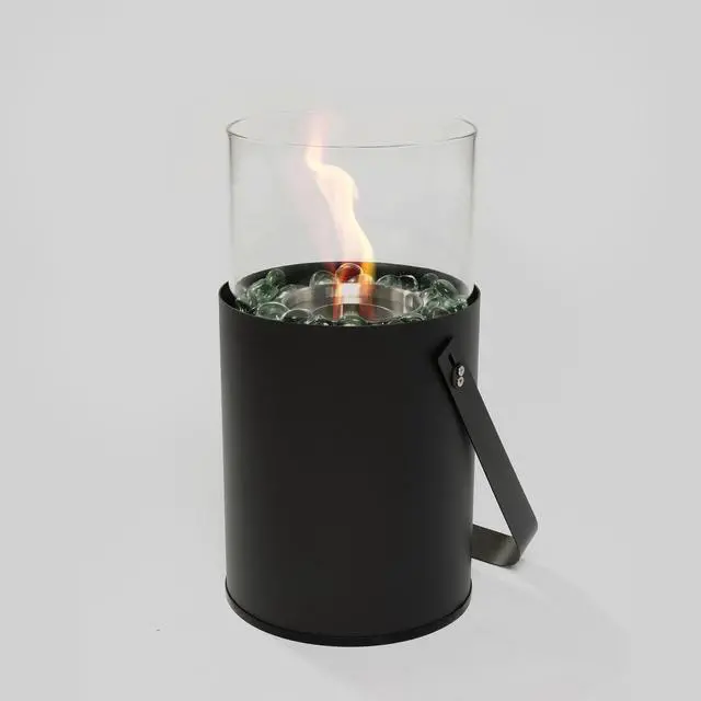 Alt view image 2 of 6 - Black Ethanol Fire Pit, Tabletop Fire Pit, Mini Fire Pit, Portable Fireplace for Indoor & Garden for Dinner Parties, Home Decoration