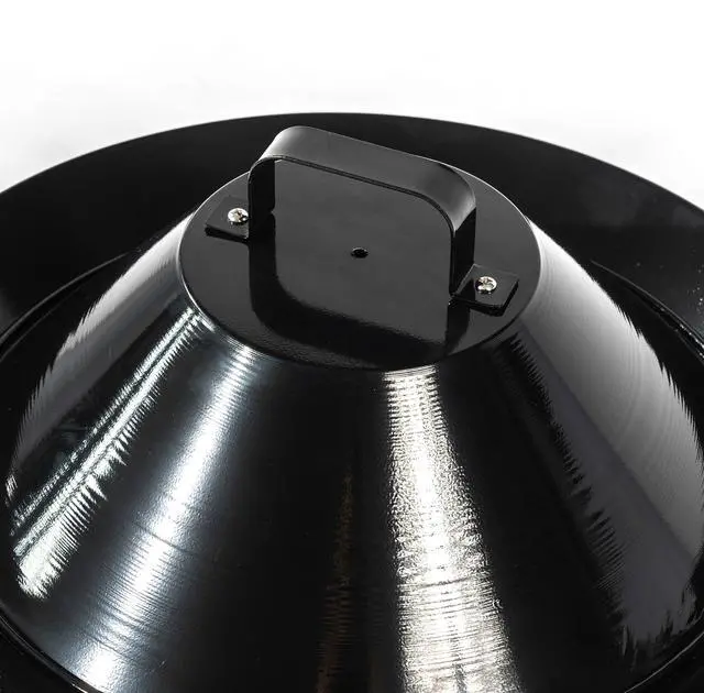 Alt view image 5 of 7 - 19" Propane Gas Fire Pit, 50000 BTU Round Steel Fire Pit for Outside Patio Deck Garden Backyard-Black