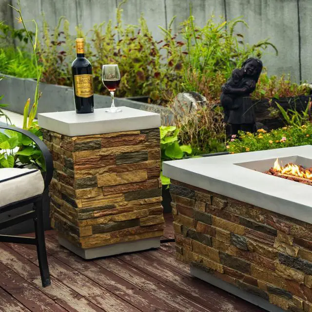 Main image of Propane Tank Holder Fire Pit Tank Cover Side Table