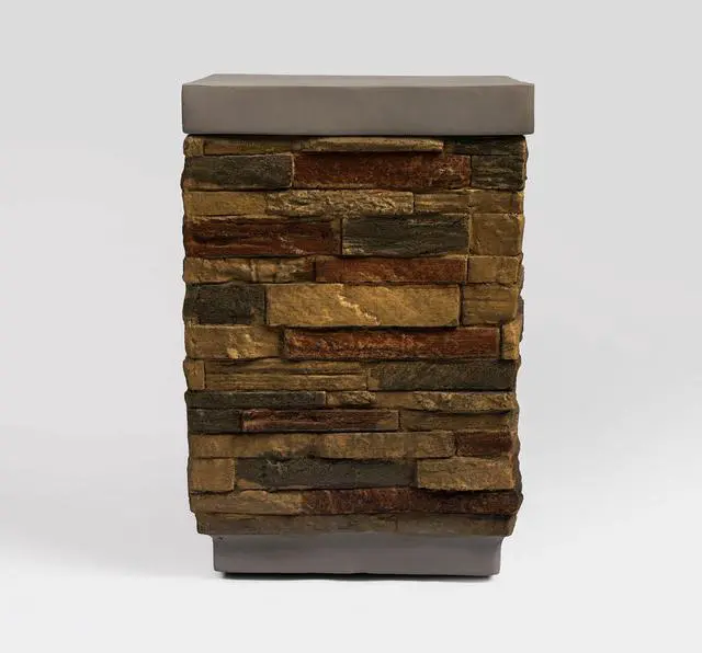 Alt view image 4 of 7 - Propane Tank Holder Fire Pit Tank Cover Side Table