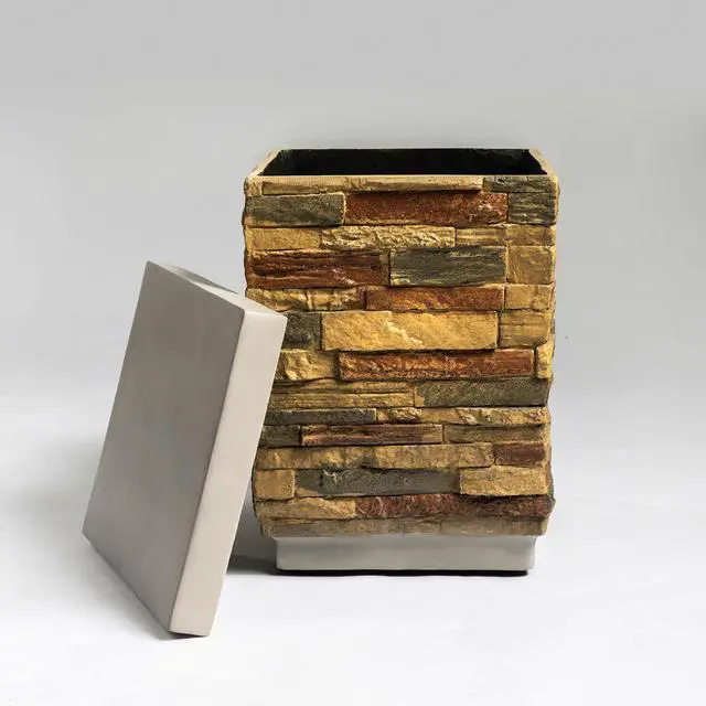 Alt view image 3 of 7 - Propane Tank Holder Fire Pit Tank Cover Side Table