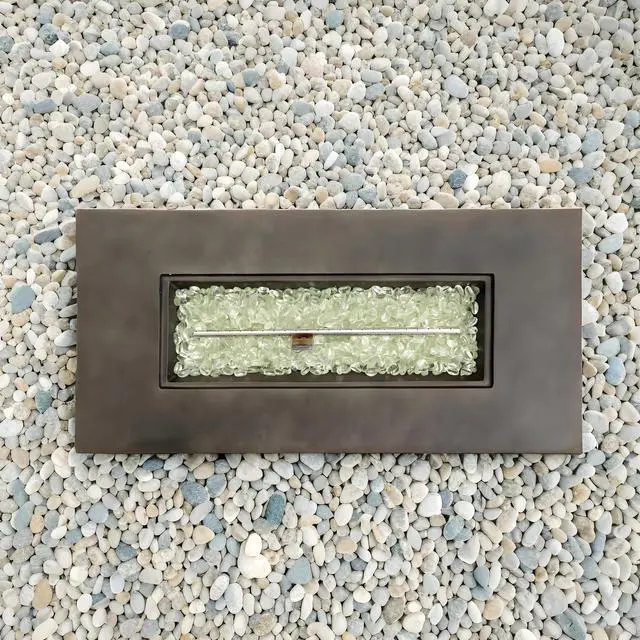 Alt view image 3 of 7 - 42" Propane Gas Fire Pit Table, 50000 BTU  Rectangular Concrete Fire Pit for Outside Patio Deck Garden Backyard - beigie multi