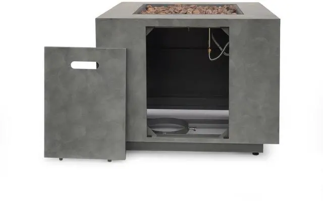 Alt view image 6 of 7 - SQUARE IRON FIRE PIT-50 000 BTU