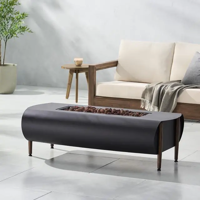 Alt view image 3 of 7 - VERNON RECTANGLE FIRE PIT - 50,000BTU