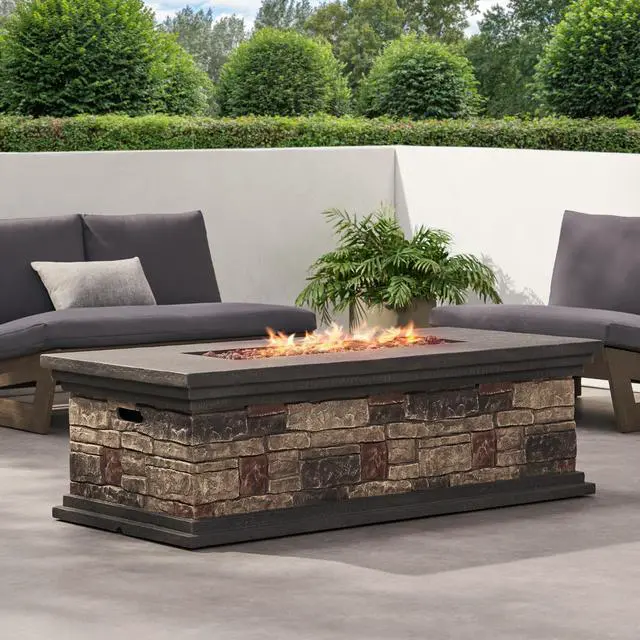 Alt view image 6 of 7 - RECTANGLE MGO FIRE PIT - 50 000 BTU