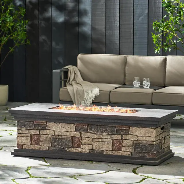 Alt view image 4 of 7 - RECTANGLE MGO FIRE PIT - 50 000 BTU