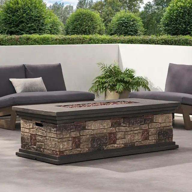 Alt view image 7 of 7 - RECTANGLE MGO FIRE PIT - 50 000 BTU