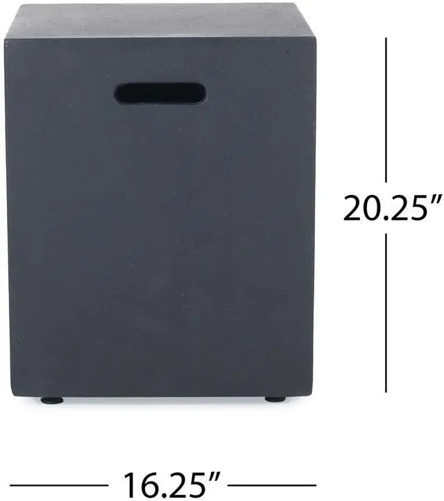 Alt view image 5 of 7 - Outdoor 50000 BTU Propane Fire Pit, Dark Grey, with Tank Holder