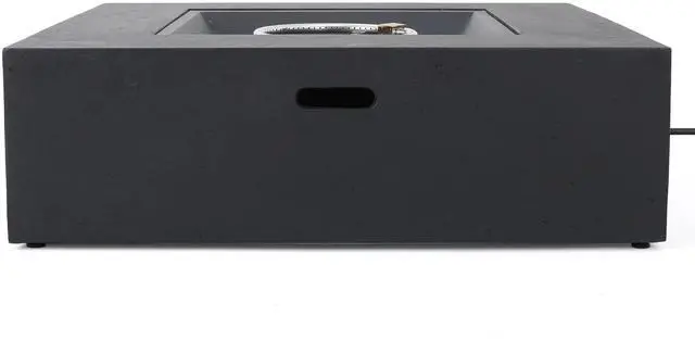 Alt view image 3 of 7 - Outdoor 50000 BTU Propane Fire Pit, Dark Grey, with Tank Holder