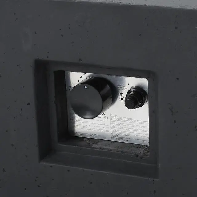 Alt view image 7 of 7 - Outdoor 50000 BTU Propane Fire Pit, Dark Grey, with Tank Holder