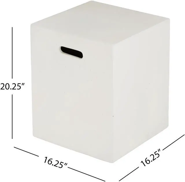 Alt view image 3 of 7 - 16x20 inch MGO Tank Holder/Side Table, White