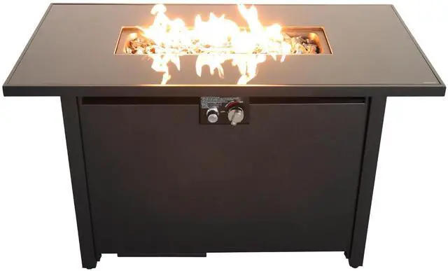 Alt view image 2 of 5 - 25'' H x 42'' W Steel Outdoor Fire Pit Table with Lid