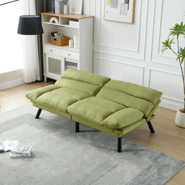 Alt view image 4 of 7 - UNITED WE WIN Furniture,Bedroom furniture,Living room furniture,sofa with thick cushion,Sofa bed,Sleeper sofa with metal feet.
