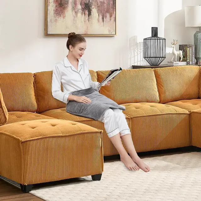 Alt view image 3 of 7 - UNITED WE WIN Modular Sectional Sofa U Shaped Modular Couch with Reversible Chaise Modular Sofa Sectional Couch,6- Seat Convertible Sofa,Fit for Living Room