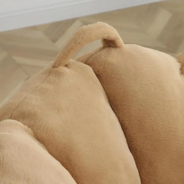 Alt view image 7 of 7 - Giant Bean Bag Chair, Oversized Bean Bag Couch for Adults and Kids, Faux Fur Shell-Shaped Large Chair with Filler, Stuffed Big Accent Sofa Lounge Floor Sofa for Gaming,Reading Living Room Bedroom