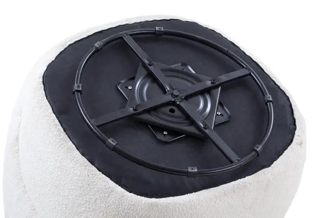 Alt view image 4 of 7 - Swivel Barrel Chair Living Room, Single Chair for Small Space Comfy Round Sofa Chair Boucle Accent Chair Circle Sherpa, Arm Chair Reading Room Chair Lounge Chair Bedroom Club